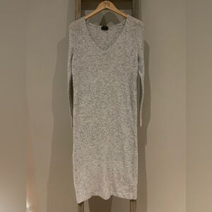 Club Monaco grey wool blend maxi sweater dress